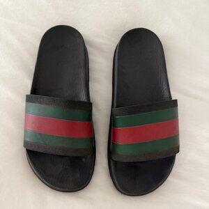 Gucci Mens Red and Green Slides